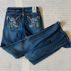 Grace In LA Longhorn Bootcut Jeans